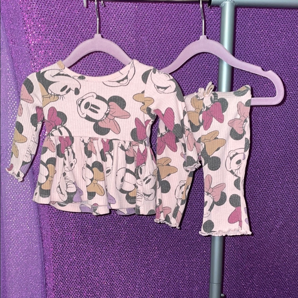 🏝️🎉Disney Pink and Purple Minnie Mouse Kids outfit